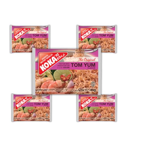Image of KOKA Instant Noodles - Tom Yum Flavour (85 gm x Pack of 5) inch(HALAL Certified) inch