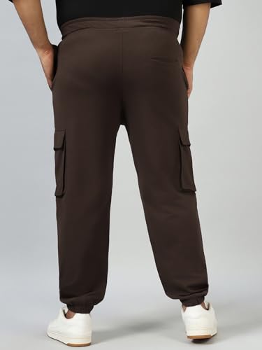 Image of Bewakoof Air 1.0 Men's Solid Oversized Plus Size Joggers