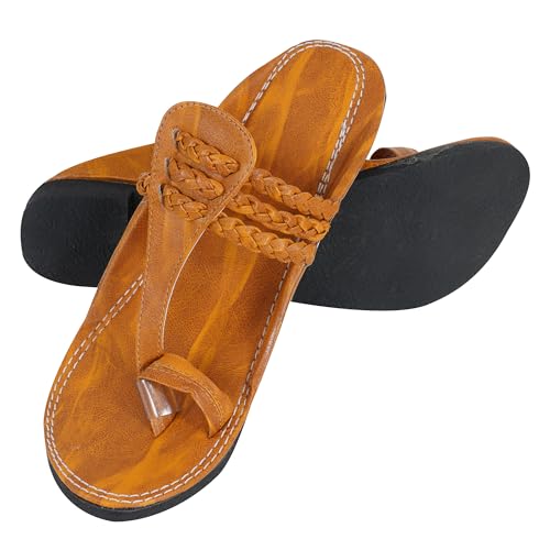 Image of DFR Ethnic Sandals For Boys Men, Comfortable Men's Rajasthani Slipper Chappals