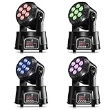 LED Moving Head Light,Yunhion RGBW LED Stage Lighting,7x8W Moving Heads Mini Stage Lights,Stage Spot