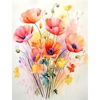 DIY Perlenstickerei Set 'Lilien In Vase' 30x40cm - Vollbild Stickerei Für Erwachsene & Anfänger