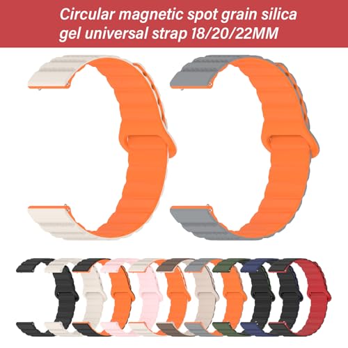 Correa de silicona con cierre magnético para reloj 18-22mm miniatura 7
