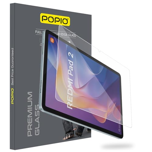 Image of POPIO Military-Grade Tempered Glass Screen Protector for Honor Pad V8 Pro / Honor Pad 9 / Pad 9 Pro / Pad 10 / Redmi Pad Pro / Redmi Pad Pro 5G | 9H Hardness, HD Clear, Scratch Resistant, Bubble-Free Installation (1 Pack)