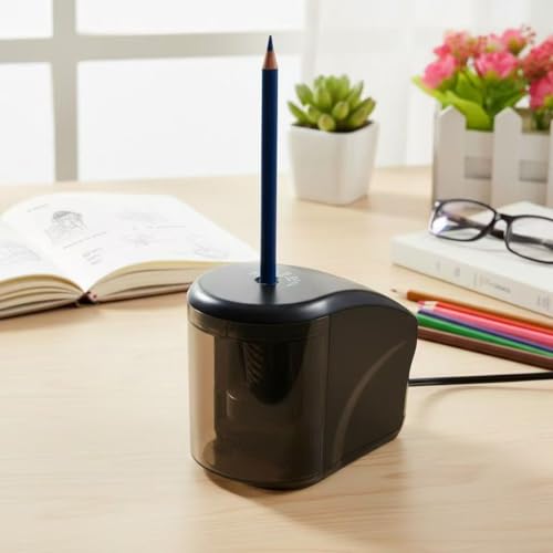 Taille-crayon électrique noir automatique avec réservoir de copeaux grande capacité - 6