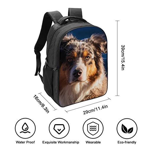 Sac à dos école 3D Berger Australien cool et résistant - 2