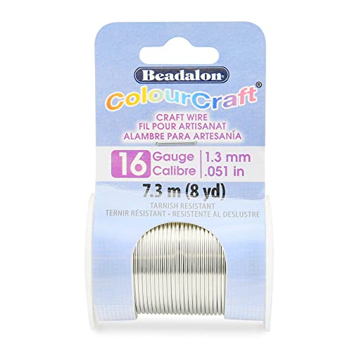 Fil de cuivre d'art Beadalon ColourCraft 16Ga argenté pour bijoux haut de gamme
