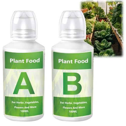 Hydroponic Nutrients for Vegetables,Plant Food for Indoor House Plants,Houseplant Fertiliser,Vegetable Food for Growing,Plant Nutrient Solution,Hydroponics Nutrients,Plant Fertiliser Indoor,2Pcs