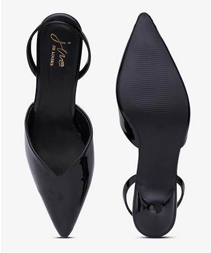 Image of JM LOOKS Sophisticated Pointed Toe Kitten Heels With Elegant Slingback Straps For Professional And Evening Occasion Wear