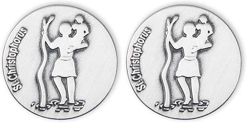 Fritz Cox kleine Christophorus Autoplakette ST. CHRISTOPHORUS | magnetisch und selbstklebend | auf Geschenkkarte | Moderne Darstellung | 2 3cm