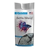 AquaNatural Betta World - Mini Lava 1lb, Gravel/Rocks/Substrate for Fish Tank/Bowl, White and Black...