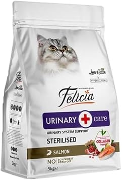 Felicia 5 Kg Collagen Salmon Low Grain Sterilized Cat Food HypoAllergenic Cat Food