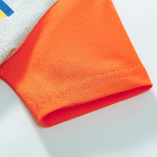 Image of HILEELANG Toddler Boy Summer Short Clothes Sets Cotton Crewneck Tees Shorts Pocket Adjustable Knite Shorts Playwear Sets