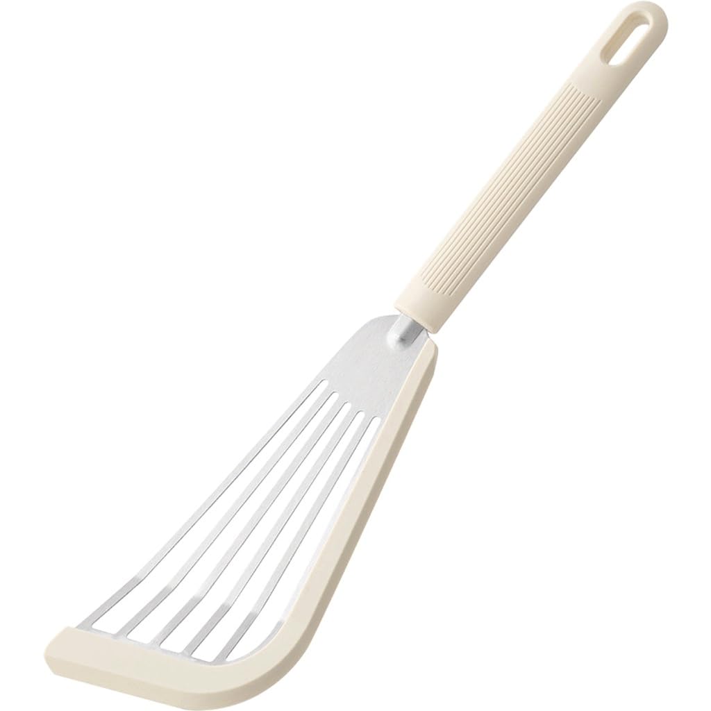 Silikon-Spatel für gebratenen Fisch, hochtemperaturbeständig, Edelstahl-Spatel,