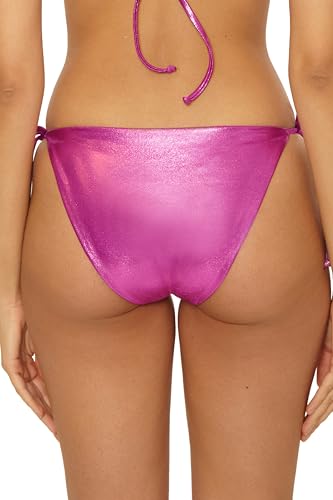 BECCA Women's Liquid Metal Tie Side Bikini Bottom, Cheeky Coverage, Swimwear Separates3
