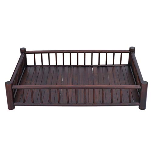 Bandeja de té de bambú rectangular y contenedor de almacenamiento para ceremonia del té HUSHUI 7