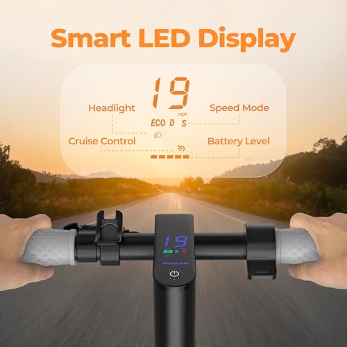 Image of Maxshot Electric Scooter, 8.5 inch /10 inch /14 inch Tire, 16 /19 /22 Mph Top Speed, 12 /16 /21 /27 /28 /49 /50 Miles Long Range, Folding Escooter for Adults and Kids with Seat Bag, Dual Braking, Dual Suspension, App