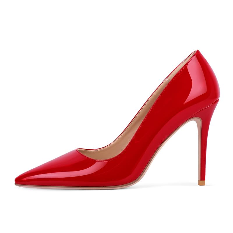 Image of Women's Stiletto High Heels Pumps for Women-4IN Pointed Toe Classic Pumps for Dress Party Wedding Evening Date Night Sexy Slip-On Shoes