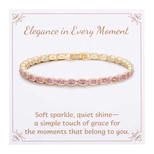 MIXJOY Classic Tennis Bracelet for Women - Oval Cubic Zirconia