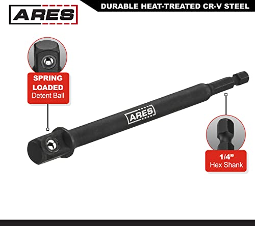 Image of ARES 22023 6-Inch Impact Grade Socket Adapter Set | High-Speed Socket Driver Adapter