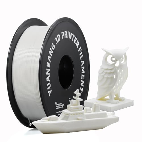 YUANEANG PLA 3D-Drucker filament Maßgenauigkeit +/- 0 02 mm 1kg 1 75 mm Weiß