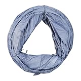 Relaxdays Hundetunnel, Spieltunnel für aktive Hunde, Hundetraining, 200 cm lang, Ø 40 cm, Faltbarer Agilitytunnel, grau