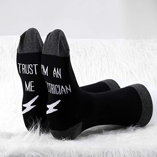 MBMSO 2 Pairs Electrician Socks - Funny Trust Me I'm An Electrician Gift - Electrical Engineer and Lineman Gift4