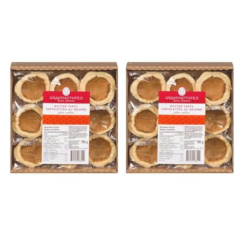 Generic Grandmother's Bake Shoppe Plain Butter Tarts, 765g/27oz Pack of 2 (Imported from Canada)
