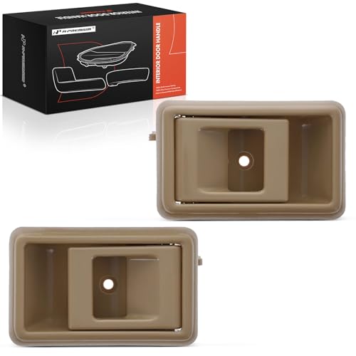 A-Premium Inside Interior Door Handles Compatible with Toyota Tacoma 1995-2000 Beige 2-PC Set Front or Rear Driver & Passenger Side Replace# 69206-04010-E 69205-04010-E