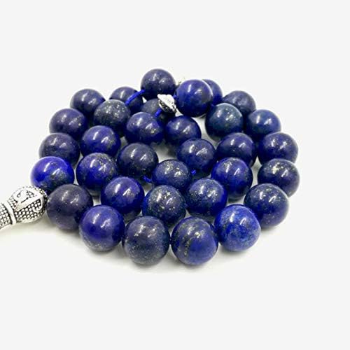 Miniatura 6 de Piedras naturales de lapislázulis Tasbih 33 66 99 Paryer perlas musulmanas misbaha hombre oración pulseras para niñas piedra Rosario