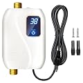 110V Tankless Water Heater Electric, 3000W Tankless Electric Water Heater Instant, Under Sink Water Heater with Digital Display, On Demand Hot Water Heaters Electric for Kitchen Washin Bathroom