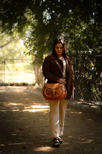 Image of Satchel And Fable Handmade Vintage Crossbody Leather Bags for Women Shoulder Handbag