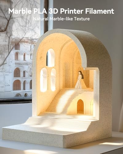 SUNLU High Speed Marmor PLA Filament 1.75mm, 600 mm/s Hohe Geschwindigkeit PLA 3D Druckerfilament, Nnatürliche Marmorähnliche Textur, Glatter Druck, 1kg Hellcyaner Marmor