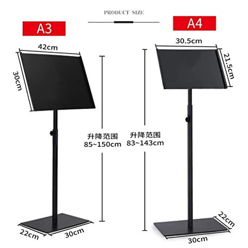 360 Swivel Floor Sign Stand Heavy Duty Steel Base Ajustable Altura Soporte de cartel portátil para ferias comerciales Oficina al por menor Uso interior al aire libre Marco a presión seguro Estabilidad