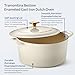 Tramontina Bestow Enameled Cast Iron Dutch Oven Pot with Lid, Round 5.5-quart, Latte with Gold Knob