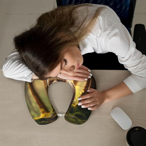 Almohada de viaje con relleno de poliéster negra miniatura 7