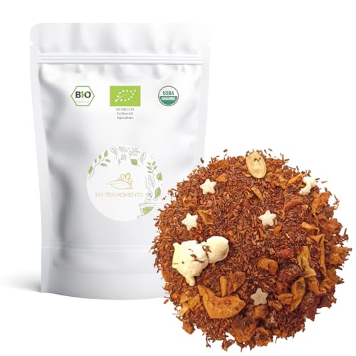 Rooibos de Calabaza y Castaña a Granel 100 Gramos - My Tea Moments - Cultivo Sostenible - Ingredientes Naturales: Calabaza, Canela, Granada, Manzana, Nuez, Palomitas de Maíz.