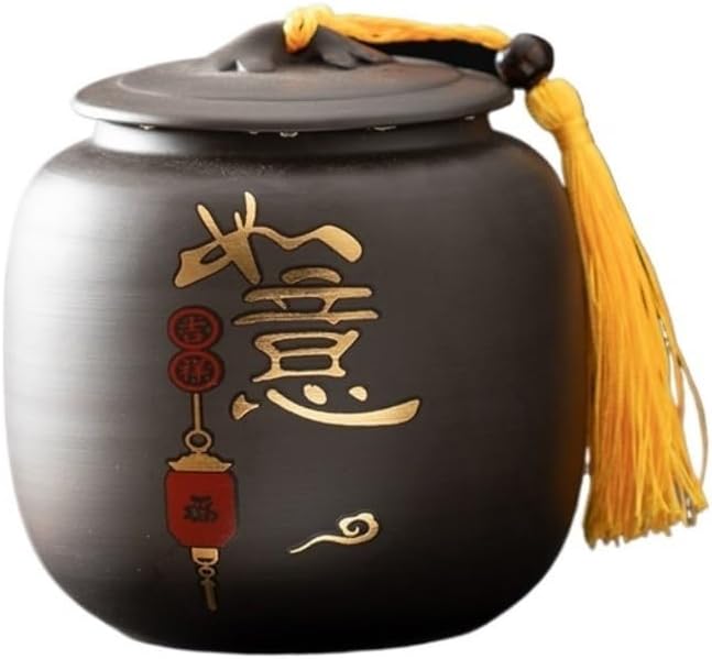 SONGCHAO Sugar Jar Purple Pottery Small Tea jar Chinese Retro Loose Tea Storage Container jar Kitchen Food Storage jar Sealed jar Tea Canister (Color : C)