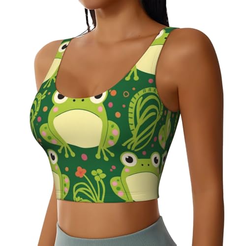 Women Girls Cozy U-Shaped Back Sports Bra Tank Tops Shirts2
