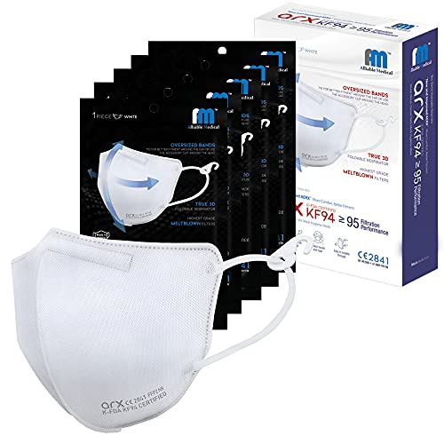 Alliable Medical - ARX - [KF94 CERTIFIED] CUP SHAPED FACE MASK [Made In Korea] - [Korea OSHA Tested and Certified] | PROTECTION FROM FINE DUST AND PARTICLES - [5 PCS INDIVIDUALLY PACKAGED]