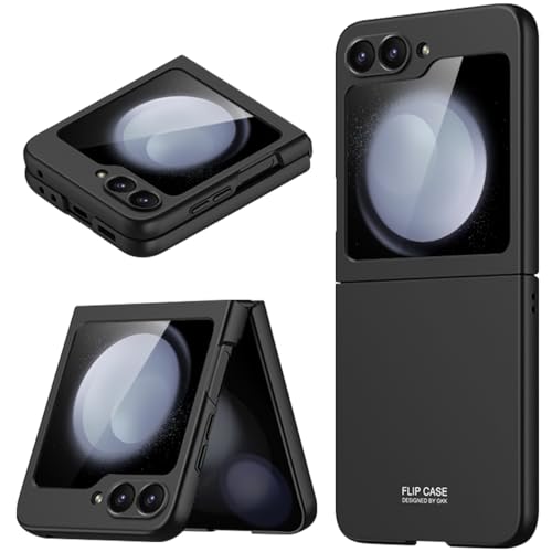Coque Galaxy Z Flip 6 ultra-fine Miimall avec film protecteur d'écran intégré - Noir