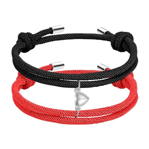 Pulseras para Parejas, Juego de 2 Pulseras Magnéticas para Parejas Que se...