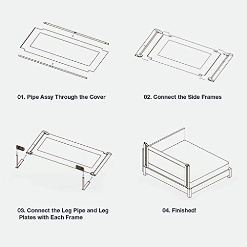 Protectores de parachoques para niños y riel de seguridad para cama individual alta 6