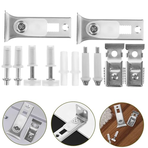 Kit de herrajes para puerta bifold jojofuny 1 set, conjunto de riel para puerta corrediza con instalación fácil y piezas de repuesto para puertas corredizas y de bolsillo miniatura 7