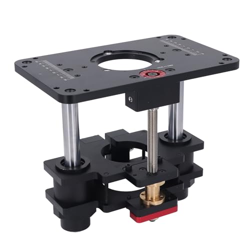 Dioche Router Table Lift Router Inverted Lift Table for 69mm Diameter Trimmer | Robust Aluminum Alloy Construction | Secure Locking Mechanism | Versatile for Benchtop Thickness 25 to 50mm