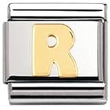 Nomination Composable Classic Buchstaben Edelstahl und 18K-Gold (R) 030101