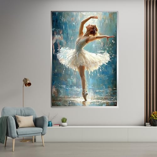 Peinture impressionniste de ballerine TONGYINLI, toile suspendue