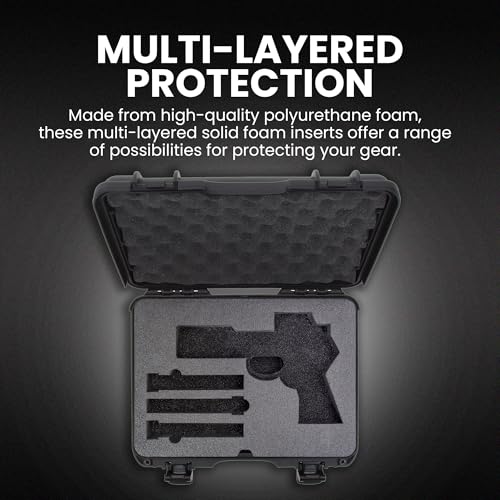 NANUK Case 910 w/Foam for Pistol Optic Ready, Black, Medium, 910S-080BK-0A0-21312 - Thumbnail 3