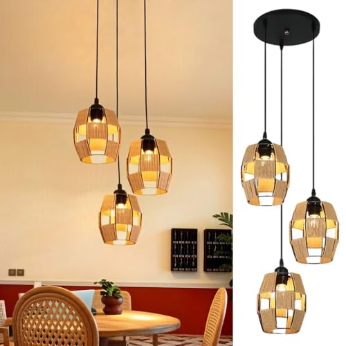 Suspension rotin bohème pour illuminer votre cuisine et salon cosy