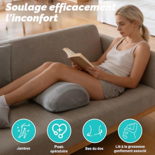 SGZIOO Coussin Veineux, Coussin sous Genoux, Mousse à Mémoire de Forme, Oreiller Ergonomique pour Dormir À La Taille, Au Cou Et Aux Jambes – vue 6