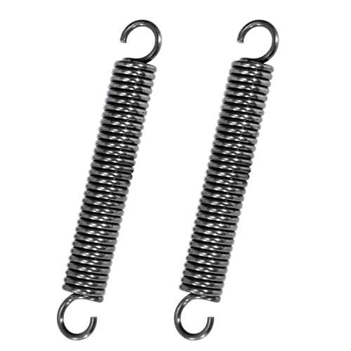 GUNGY Zugfedern mit Haken Klavierdraht Zugfeder Spannfeder 125mm Außendurchmesser 18mm Drahtdurchmesser 2,9mm Maximale Zugkraft 24,1kg 2,9x18x125mm 2 Stück